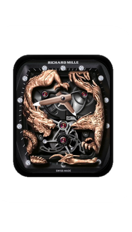 理查德米勒(RICHARD MILLE)龙凤镂空机械指针表盘