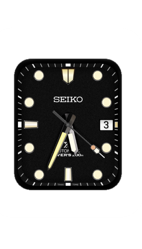 简约黑色SEIKO精工指针表盘