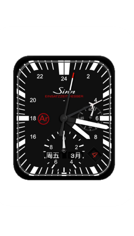 黑色SINN辛恩指针表盘