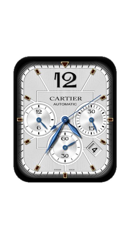 白色简约CARTIER西铁城数字指针表盘