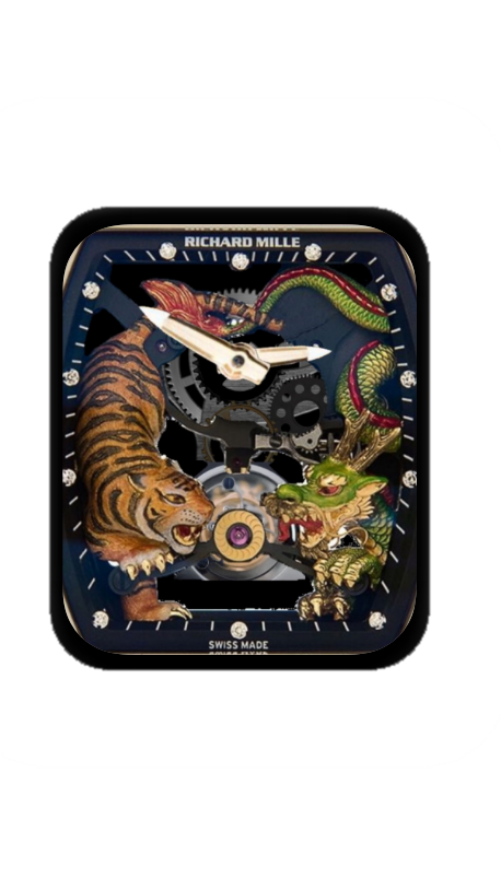 理查德米勒(RICHARD MILLE)镂空机械龙虎指针表盘