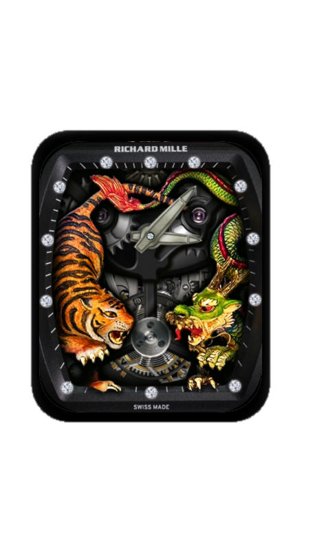 理查德米勒(RICHARD MILLE)镂空机械龙虎指针表盘