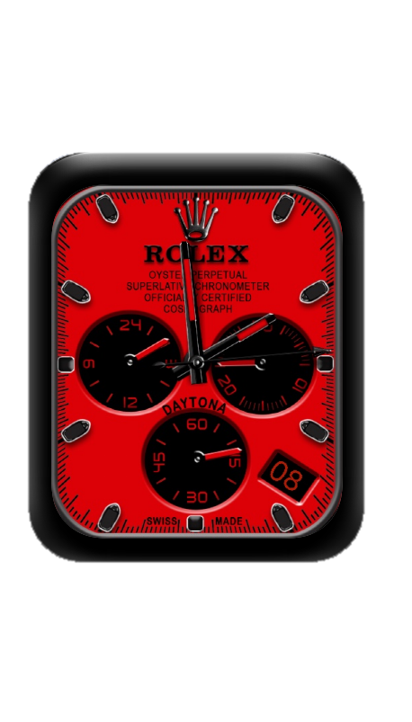 红色ROLEX劳力士指针表盘