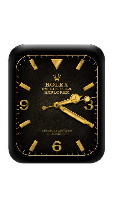 黄色ROLEX劳力士数字指针表盘