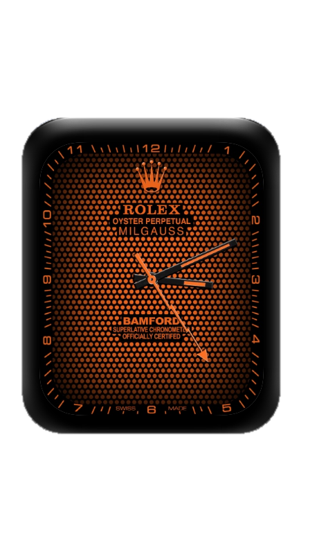 橙黑色指针ROLEX劳力士表盘