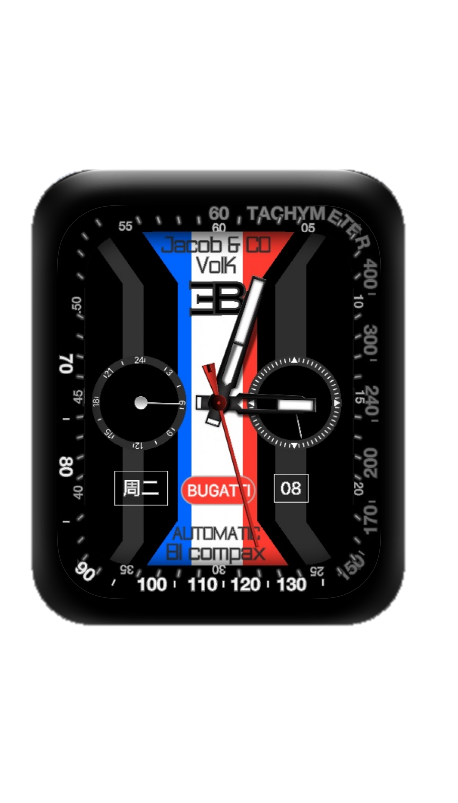 布加迪汽车指针数字表盘