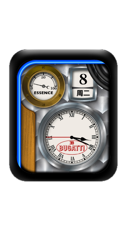 布加迪汽车数字指针表盘