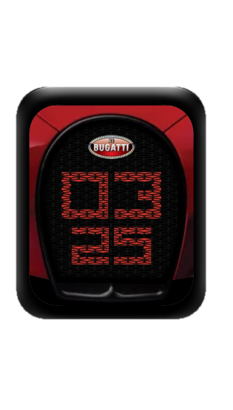 红色布加迪汽车数字表盘