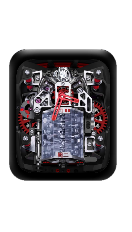 布加迪汽车引擎数字指针表盘