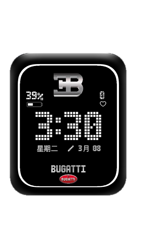 布加迪汽车数字表盘