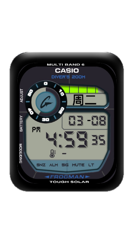 CASIO卡西欧数字表盘