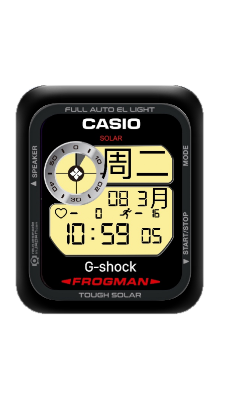 CASIO卡西欧数字表盘