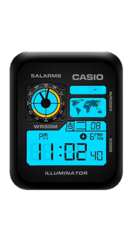 CASIO卡西欧数字表盘