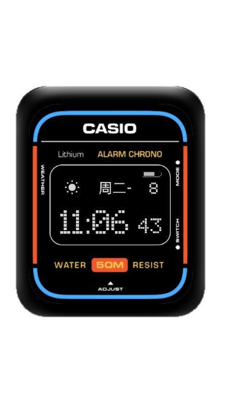 CASIO卡西欧数字表盘