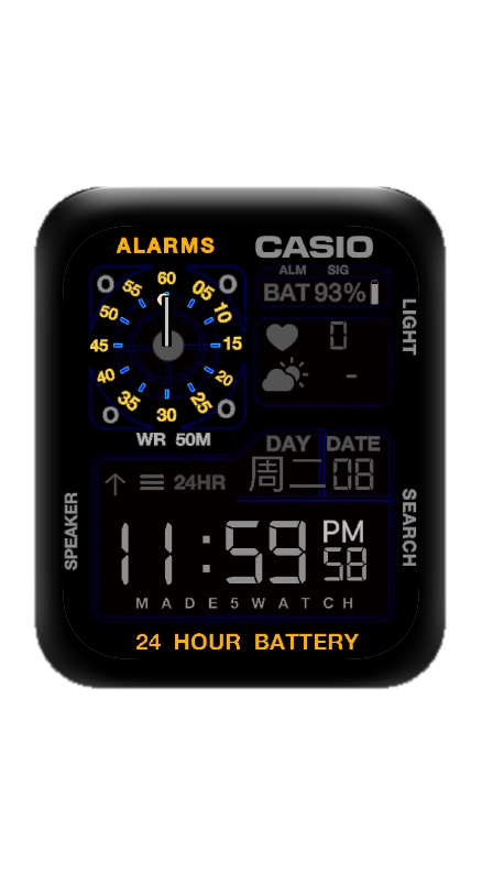 CASIO卡西欧数字表盘