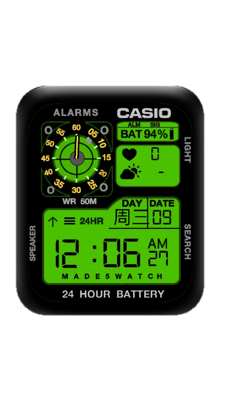 CASIO卡西欧数字表盘