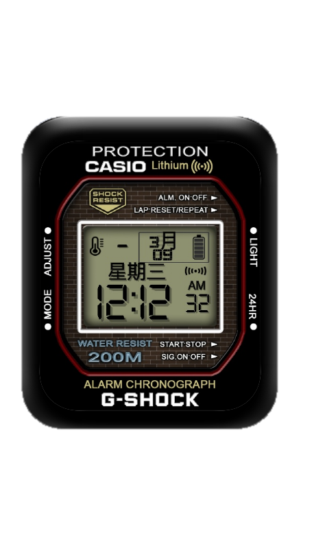 CASIO卡西欧数字表盘