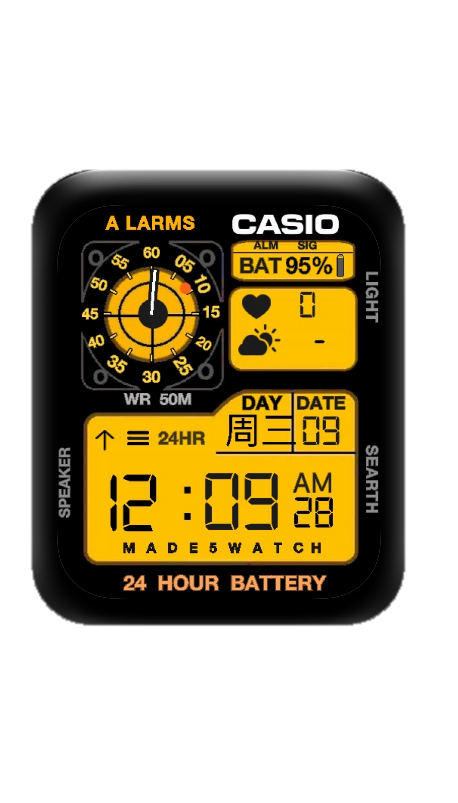 CASIO卡西欧数字表盘