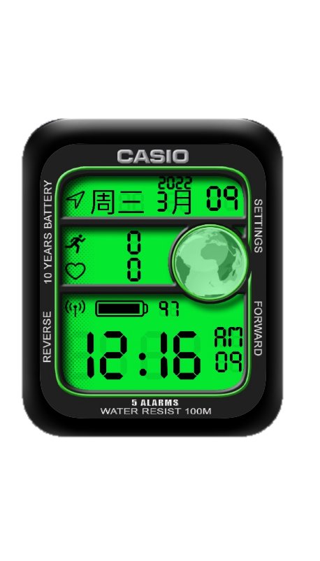 CASIO卡西欧数字表盘