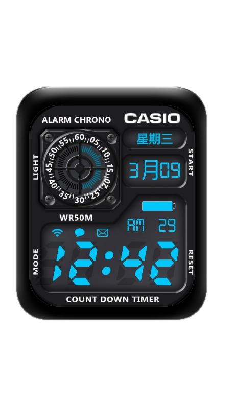 CASIO卡西欧数字表盘