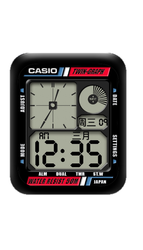 CASIO卡西欧数字表盘