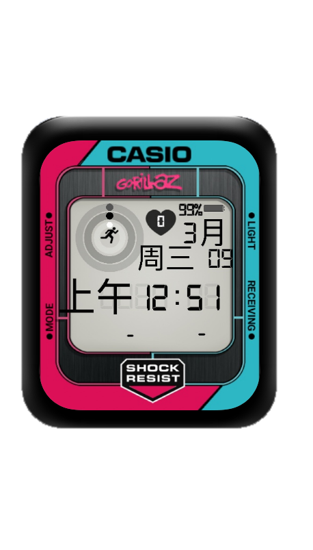 CASIO卡西欧数字表盘