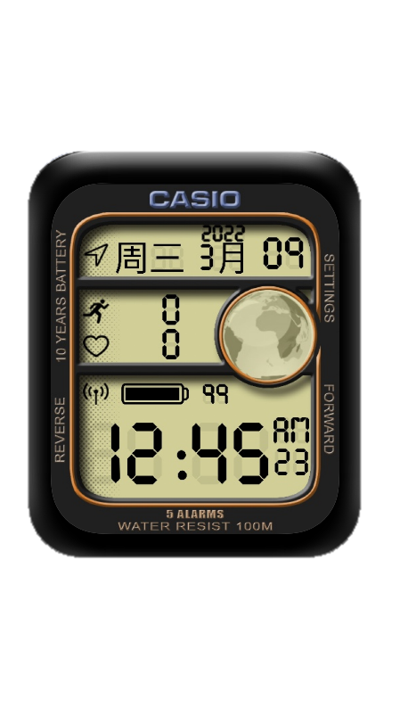 CASIO卡西欧数字表盘