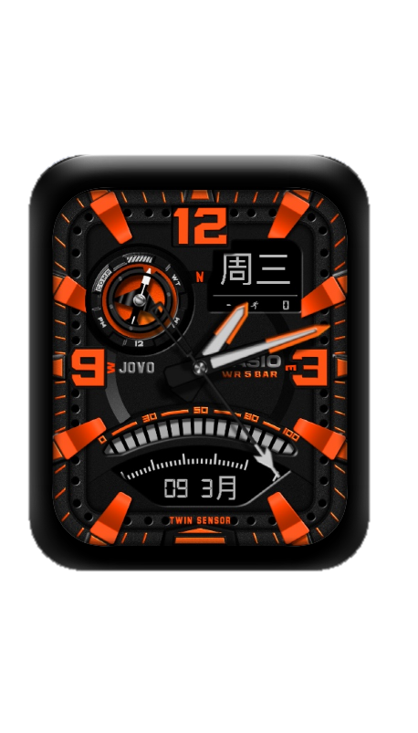 CASIO卡西欧数字指针表盘