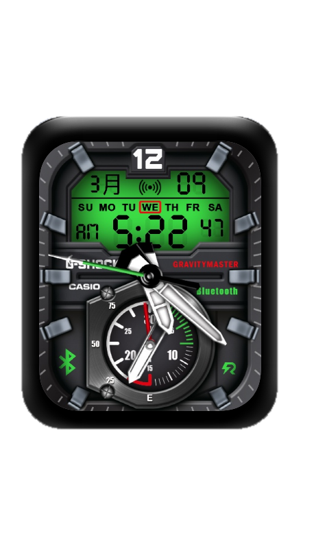 CASIO卡西欧数字指针表盘