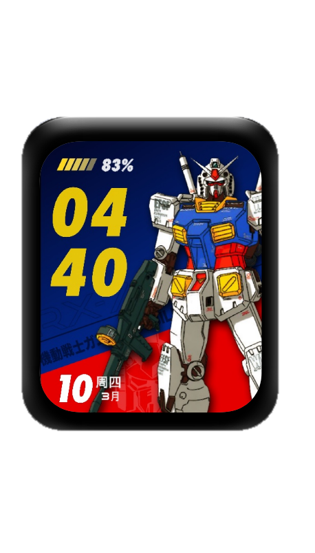 高达机甲战士数字表盘