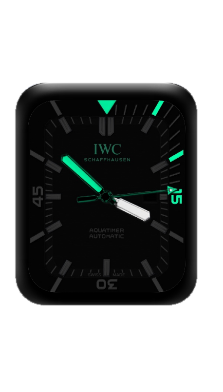 黑色IWC万国数字指针表盘