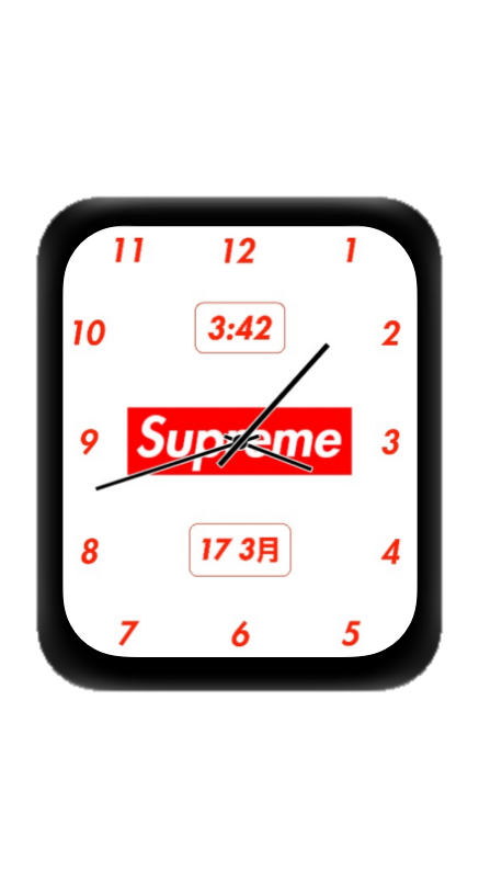 Supreme数字指针白色表盘