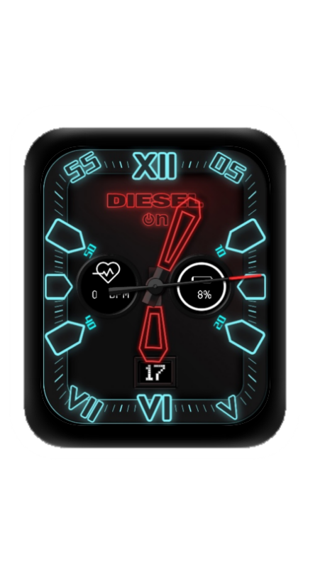 黑色荧光数字指针表盘