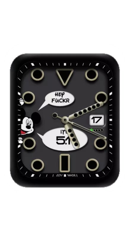 黑色迪士尼米奇指针表盘
