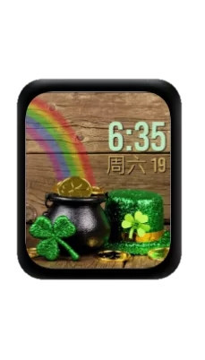 圣诞风彩虹数字表盘