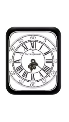复古Olivier Jonquet数字指针白色表盘