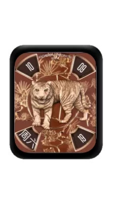 金色老虎数字表盘