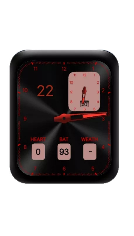 红色数字指针黑色表盘