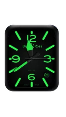 柏莱士bell boss 荧光绿数字指针黑色表盘