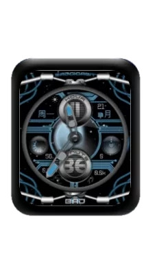 数字指针黑蓝色表盘