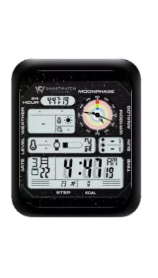 黑色数字星空表盘