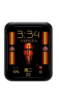 西班牙足球队数字表盘