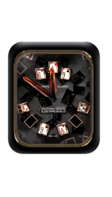 数字指针扑克牌黑色表盘