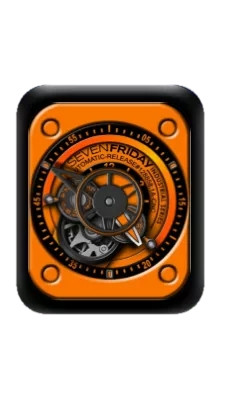 炫酷动态旋转机械指针橙色表盘