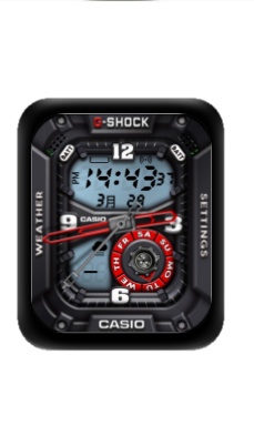 CASIO卡西欧数字指针表盘