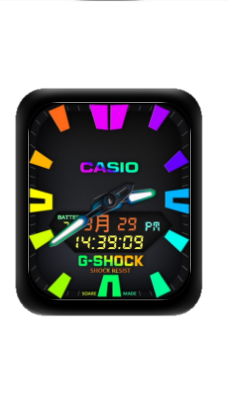 多彩CASIO卡西欧数字指针表盘