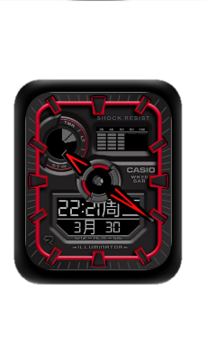CASIO卡西欧数字指针表盘