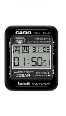 CASIO卡西欧数字指针表盘