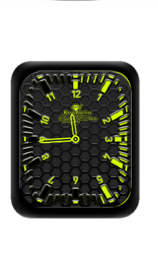 荧光黄数字指针蜂窝表盘
