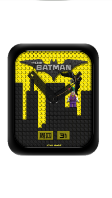乐高积木蝙蝠侠小丑指针表盘